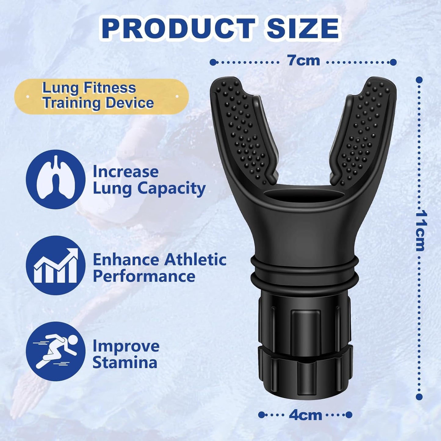 Breathing Trainer, Portable Lung Trainer, Breathing Resistance Trainer for Oral